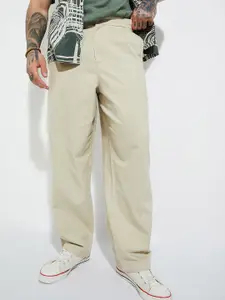 max Men Pure Cotton Mid-Rise Trousers