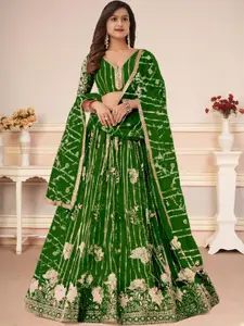 F Plus Fashion Black Net Lehenga Choli