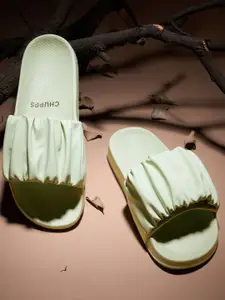 CHUPPS Ruffle Women Casual Slider Flip Flops