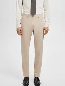 MANGO MAN Mid-Rise Semi-Formal Slim Fit Chinos