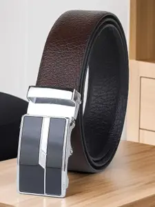 Provogue Men Textured Leather Reversible Formal Belt