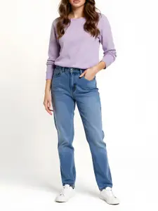 glitchez Women Relaxed Fit Light Fade Stretchable Jeans