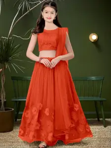 F Plus Fashion Red Net Lehenga Choli