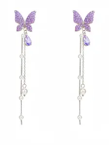 DIVASTRI Silver Alloy Earrings
