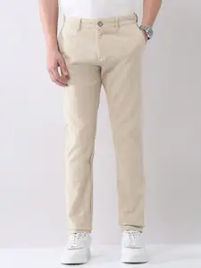 AD By Arvind Men Striped Slim Fit Chinos Trousers