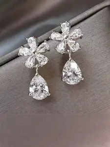 DIVASTRI Silver Alloy Earrings