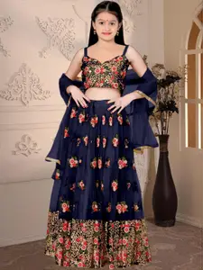 F Plus Fashion Blue Net Lehenga Choli