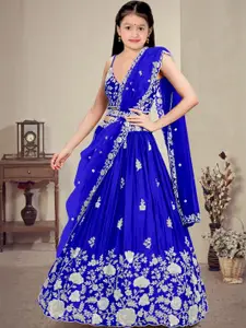 F Plus Fashion Orange Net Lehenga Choli