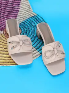 Commander Shoes Block Heel Open Back Heels