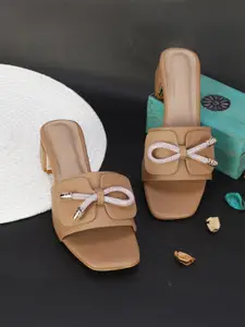 Commander Shoes Block Heel Open Back Heels