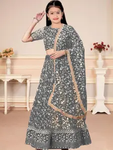 F Plus Fashion Purple Net Lehenga Choli