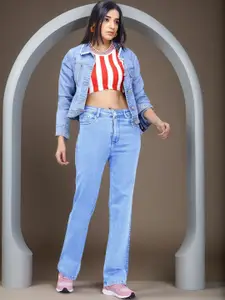 DressBerry Turquoise Blue Cotton Jeans