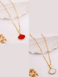 DressBerry Red Stainless Steel Necklace