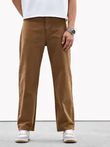 Snitch Men Mid-Rise Light Fade Baggy Fit Jeans