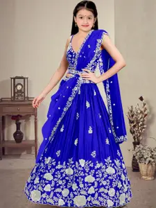 F Plus Fashion Orange Net Lehenga Choli