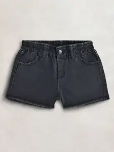 Cherry Crumble Girls Washed Denim Shorts Technology