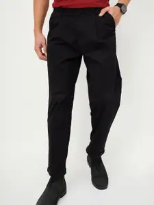 max Men Regular Fit Mid-Rise Trousers