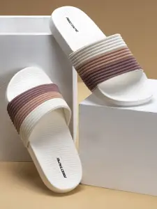 Red Tape Women Colourblocked Rubber Sliders