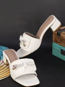 Commander Shoes Block Heel Open Back Heels