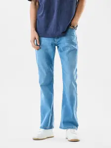 Snitch Men Light Blue Mid-Rise Bootcut Jeans