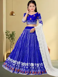 F Plus Fashion Blue Net Lehenga Choli