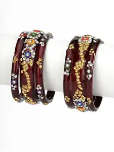 SOMIL Maroon Alloy Bangle