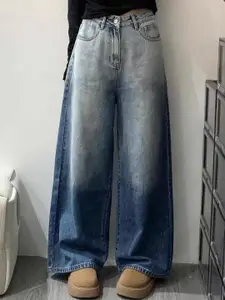 StyleCast x Revolte Women Straight Fit Mid-Rise Light Fade Jeans