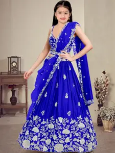 F Plus Fashion Orange Net Lehenga Choli