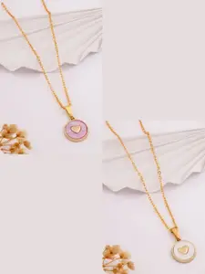 DressBerry Pink Stainless Steel Necklace