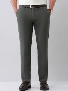 AD By Arvind Men Regular Fit Mid-Rise Formal Trousers