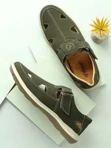 Vellinto Men Round toe Velcro Comfort Sandals