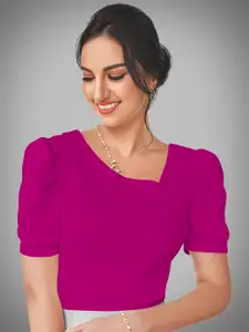 Dream Beauty Fashion Paris Rani Pink Puff Sleeve Fitted Top