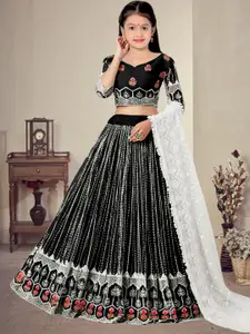 F Plus Fashion Black Net Lehenga Choli