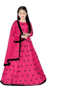 F Plus Fashion Pink Net Lehenga Choli