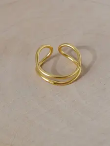Niska Gold Plated Adjustable Ring