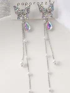 DIVASTRI Silver Alloy Earrings