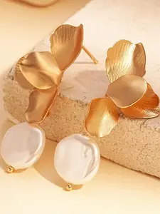 DIVASTRI Gold Alloy Earrings