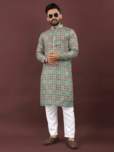 Leipzig Fashion Men Abstract Printed Kurta
