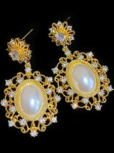 DIVASTRI Gold Alloy Earrings