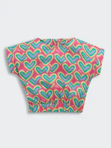 Tiny Girl Girls Heart Print Barbie Top