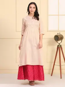 AURELIA Women Solid Festive Straight Kurta