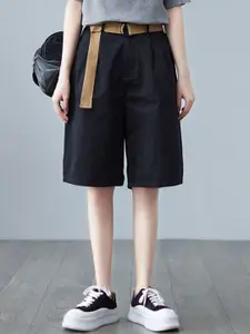 StyleCast x Revolte Women Mid-Rise Relaxed Fit Shorts