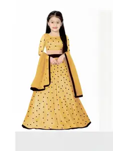 F Plus Fashion Yellow Net Lehenga Choli