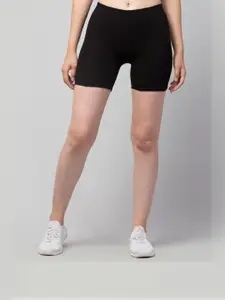 UllasPemium Black Cotton Sports Shorts