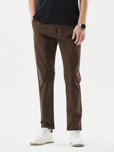 Snitch Men Mid-Rise Slim Fit Chinos Trousers