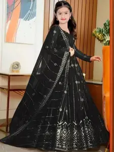 F Plus Fashion Black Net Lehenga Choli
