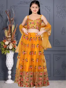 F Plus Fashion Yellow Net Lehenga Choli