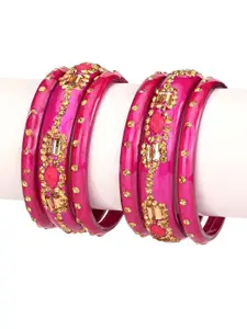 SOMIL Pink Alloy Bangle