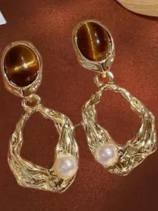 DIVASTRI Gold Alloy Earrings