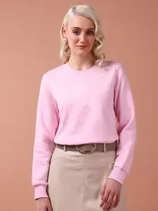 The Roadster Lifestyle Co . Women Round Neck Long Sleeve Sweatshirt